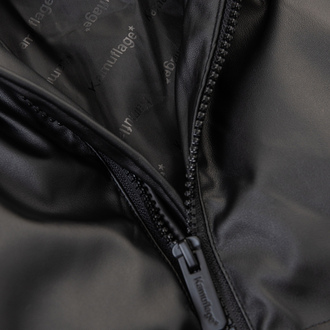Puff Patchwork Eco-friendly Leather Winter Jacket