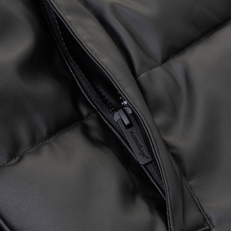 Puff Patchwork Eco-friendly Leather Winter Jacket